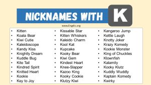 Nicknames That Start With K